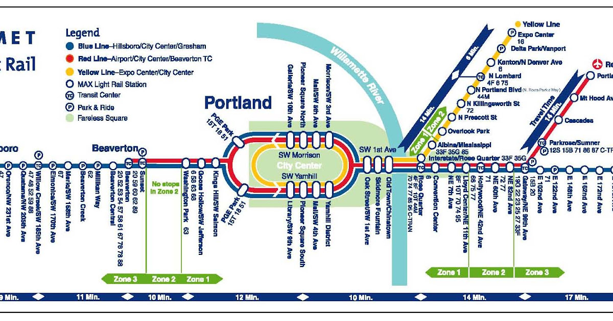 The ZehnKatzen Times The Evolution Of The TriMet MAX Map 4 Say Hi To